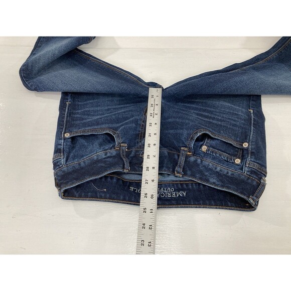 AMERICAN EAGLE Jeans Women's 6 Blue Denim Artist Bootcut Low Rise Flap Pocket - Picture 9 of 11